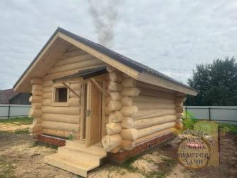 Баня из БРЕВНА 4,5х5,5 Пьяная Рубка / ДИКИЙ СРУБ